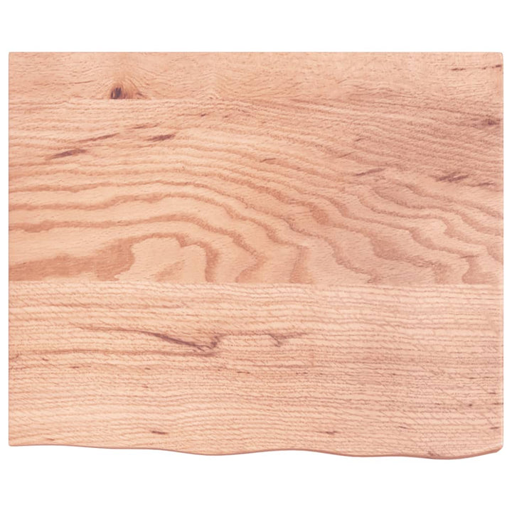 væghylde 60x50x(2-6) cm behandlet massivt egetræ lysebrun