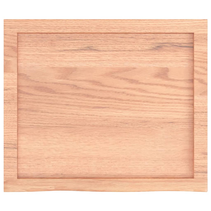 væghylde 60x50x(2-6) cm behandlet massivt egetræ lysebrun