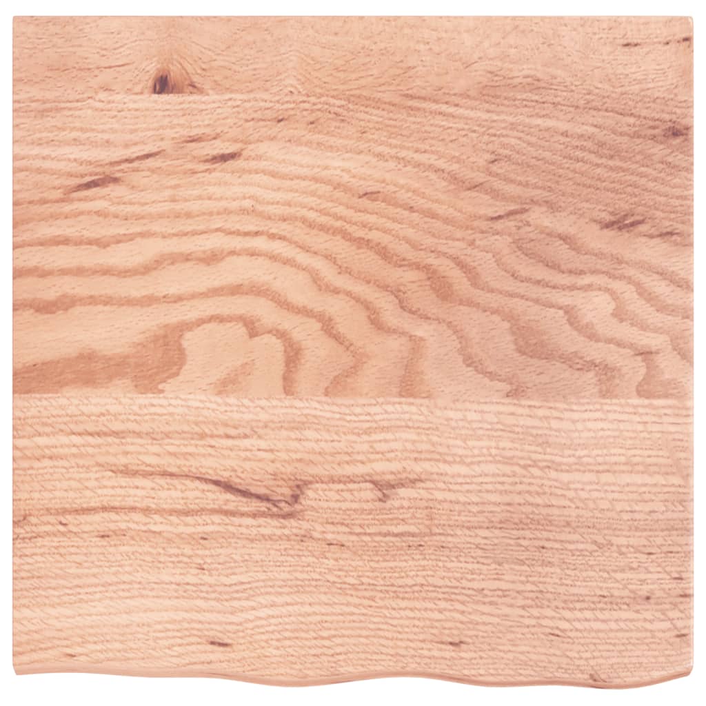 væghylde 60x60x2 cm behandlet massivt egetræ lysebrun