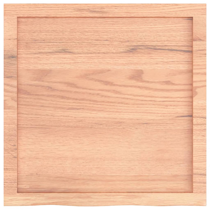 væghylde 60x60x(2-4) cm behandlet massivt egetræ lysebrun