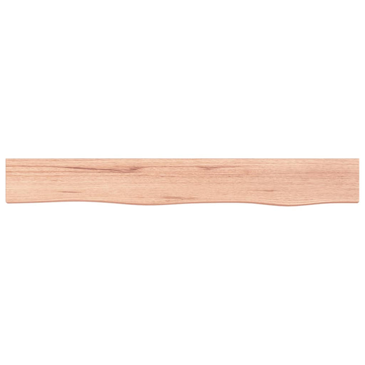 væghylde 80x10x4 cm behandlet massivt egetræ lysebrun