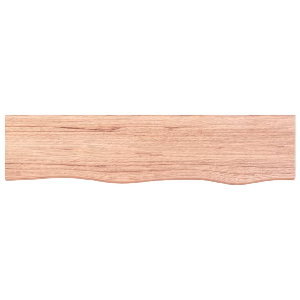 væghylde 80x20x2 cm behandlet massivt egetræ lysebrun
