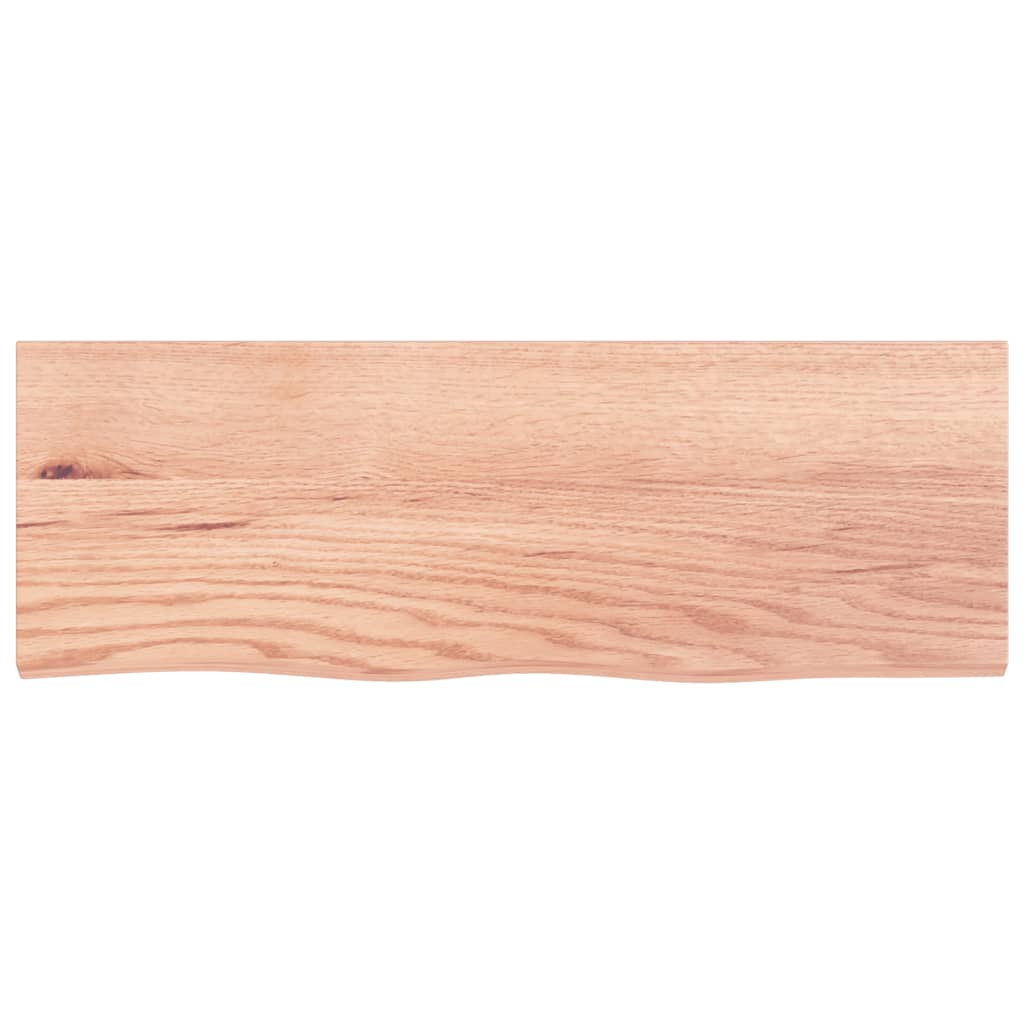 væghylde 80x30x2 cm behandlet massivt egetræ lysebrun
