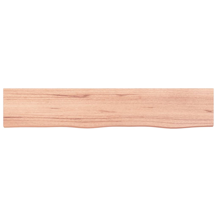 væghylde 100x20x2 cm behandlet massivt egetræ lysebrun
