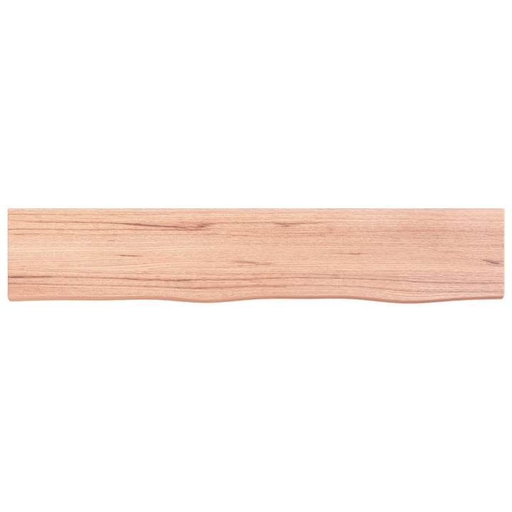 væghylde 100x20x4 cm behandlet massivt egetræ lysebrun