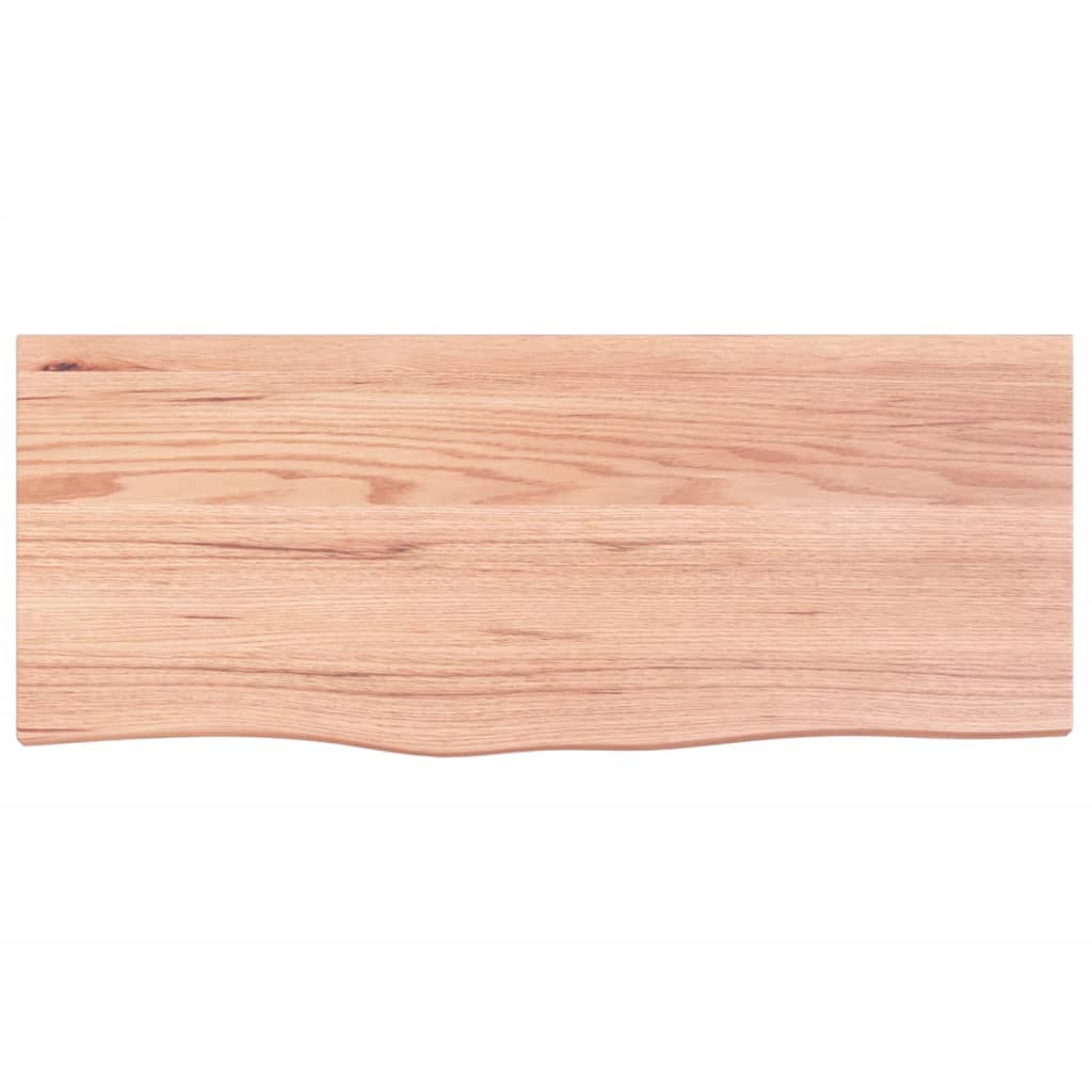 væghylde 100x40x2 cm behandlet massivt egetræ lysebrun