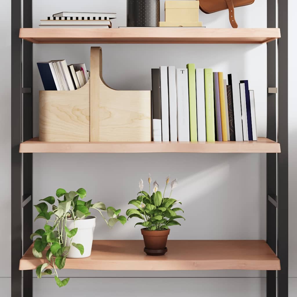 væghylde 100x50x(2-4) cm behandlet massivt egetræ lysebrun