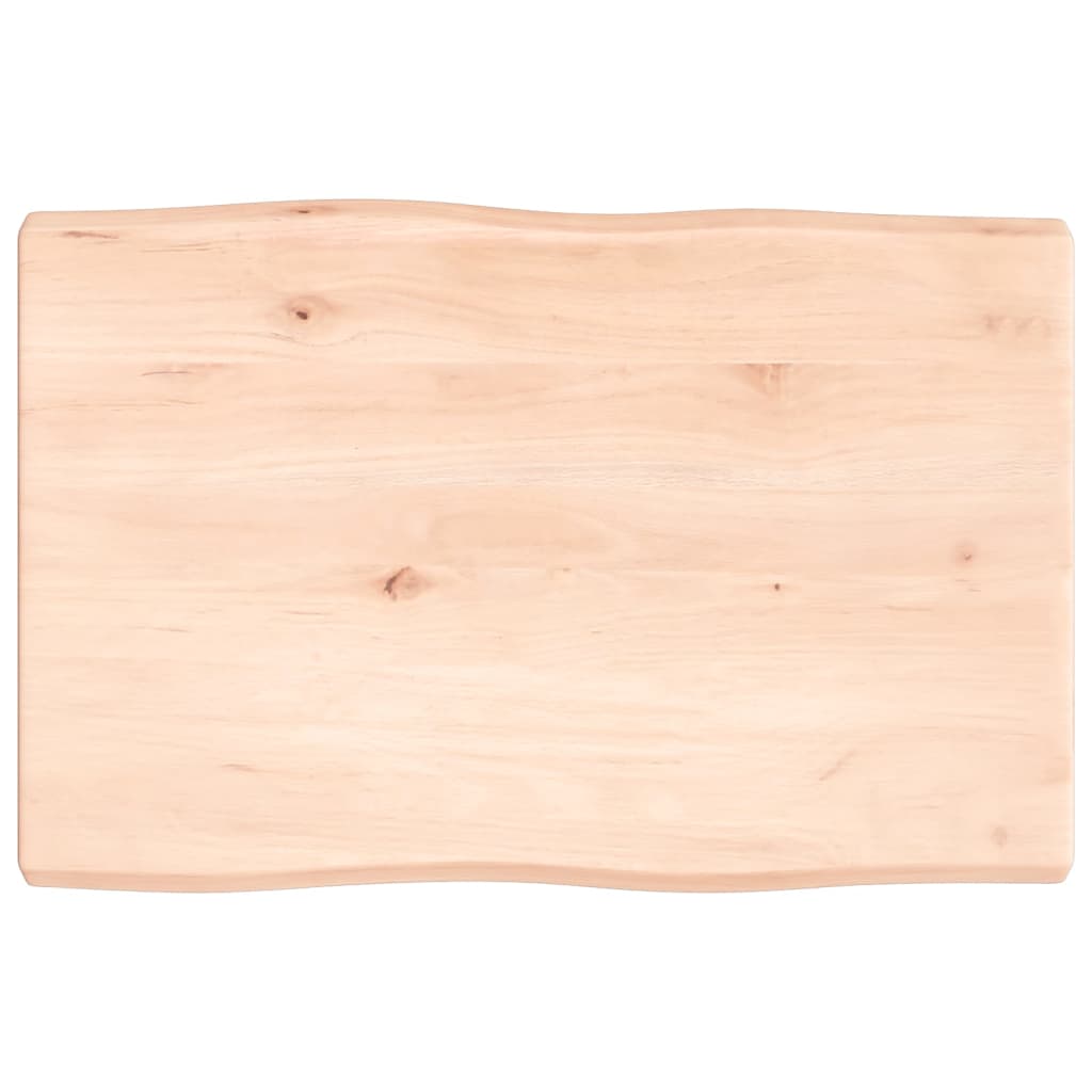bordplade 60x40x(2-4)cm naturlig kant ubehandlet massivt træ