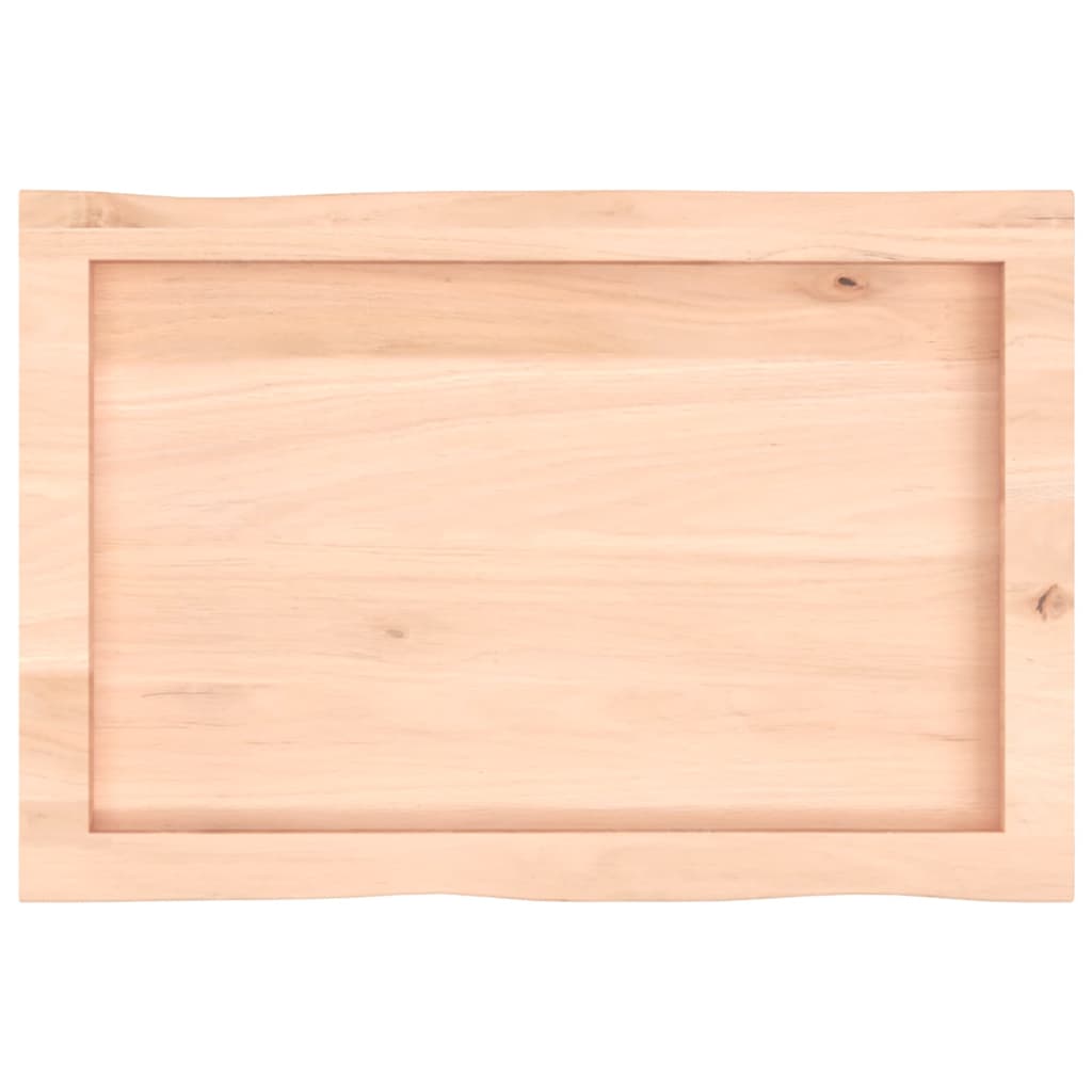 bordplade 60x40x(2-4)cm naturlig kant ubehandlet massivt træ