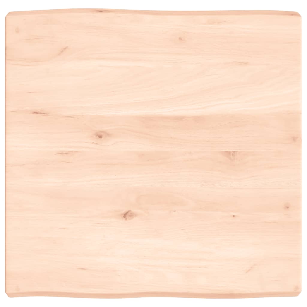 bordplade 60x60x(2-6)cm naturlig kant ubehandlet massivt træ