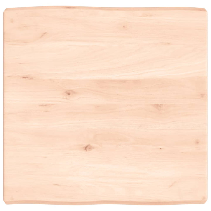 bordplade 60x60x(2-6)cm naturlig kant ubehandlet massivt træ