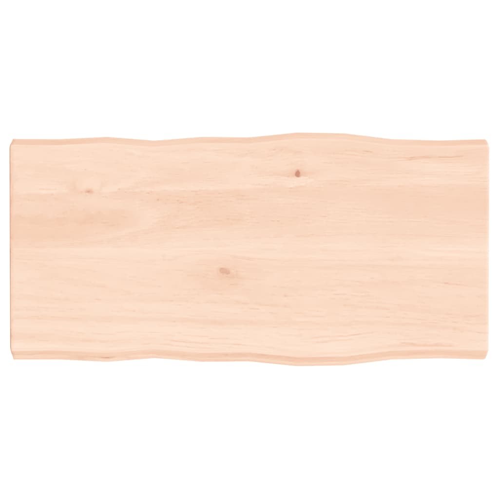 bordplade 80x40x(2-4)cm naturlig kant ubehandlet massivt træ