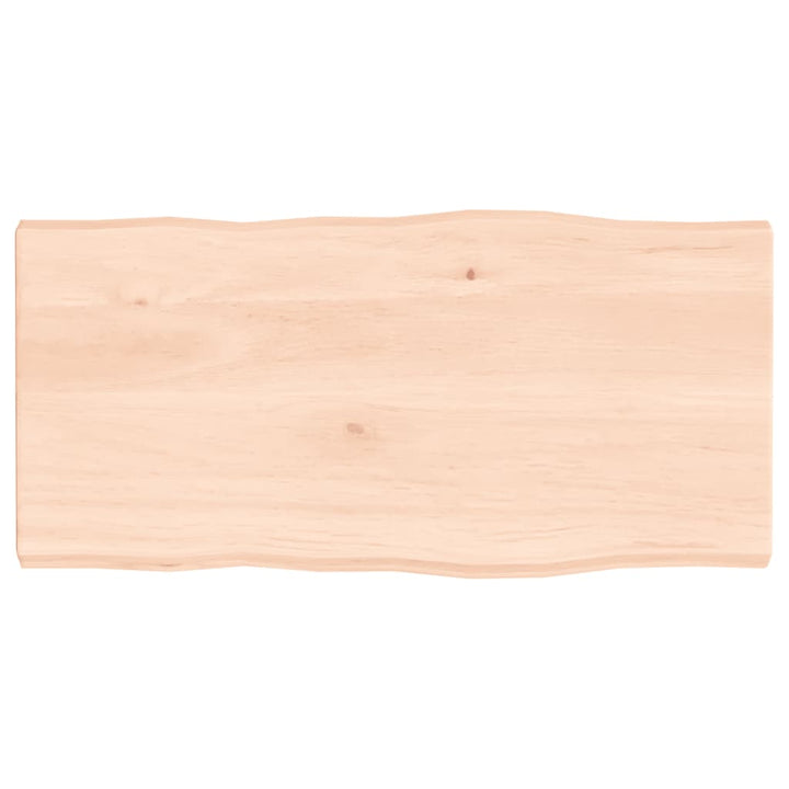 bordplade 80x40x(2-4)cm naturlig kant ubehandlet massivt træ