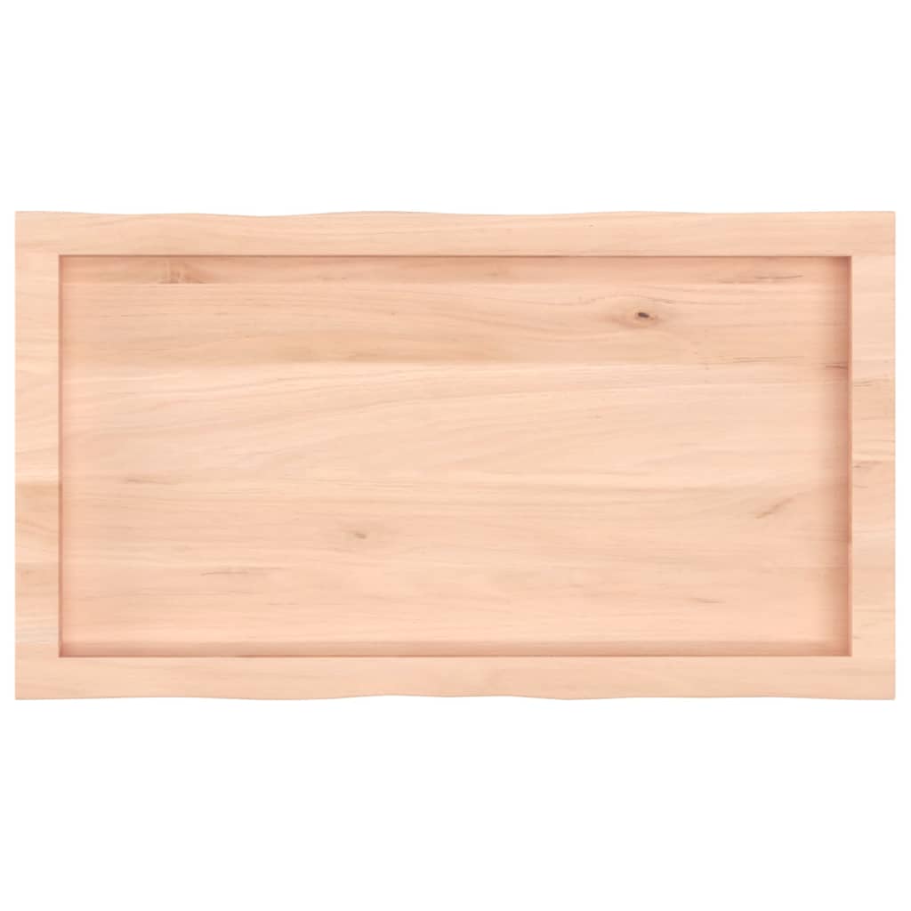 bordplade 80x40x(2-4)cm naturlig kant ubehandlet massivt træ