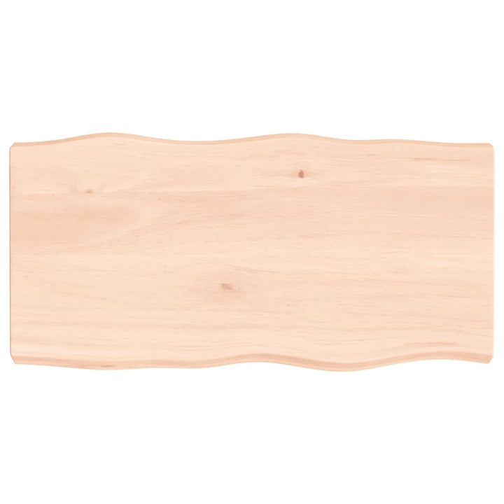 bordplade 80x40x(2-6)cm naturlig kant ubehandlet massivt træ