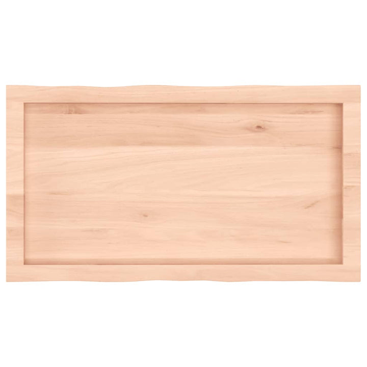 bordplade 80x40x(2-6)cm naturlig kant ubehandlet massivt træ