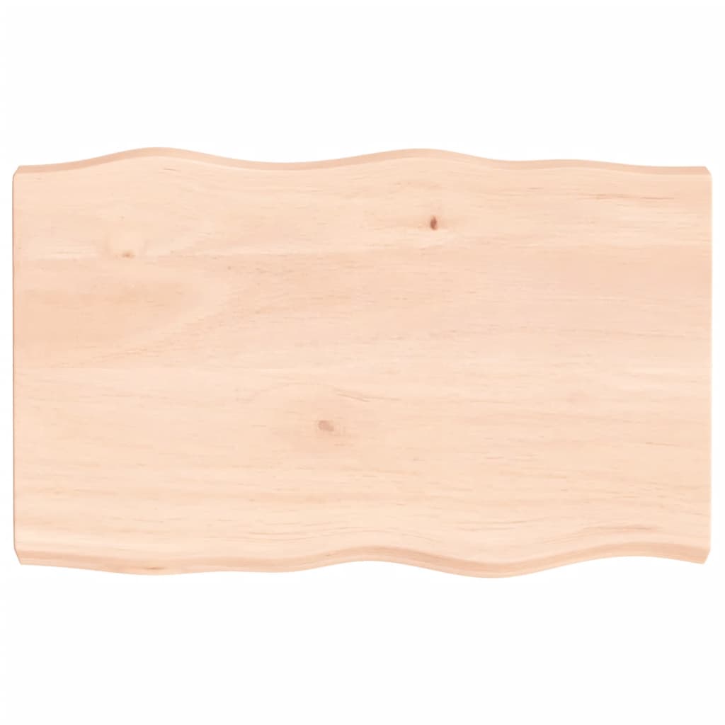 bordplade 80x50x(2-6)cm naturlig kant ubehandlet massivt træ