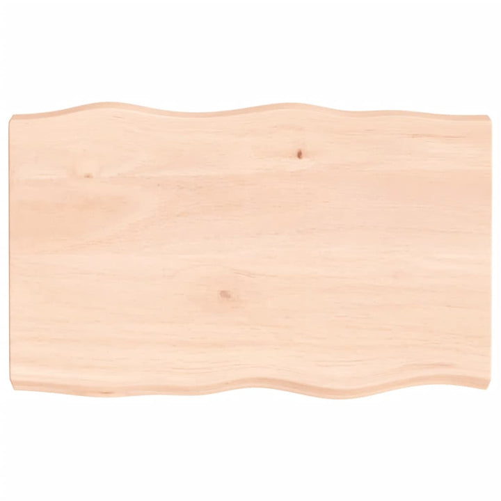 bordplade 80x50x(2-6)cm naturlig kant ubehandlet massivt træ