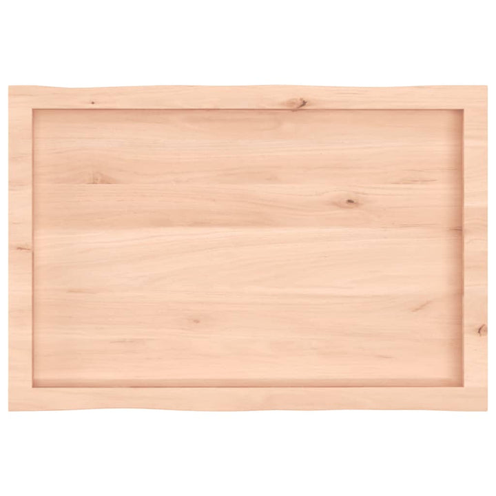 bordplade 80x50x(2-6)cm naturlig kant ubehandlet massivt træ