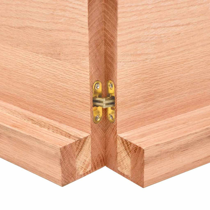bordplade 120x60x(2-6) cm naturlig kant behandlet træ lysebrun