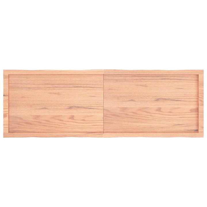 bordplade 160x50x(2-4) cm naturlig kant behandlet træ lysebrun