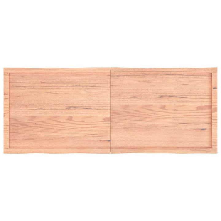 bordplade 160x60x(2-4) cm naturlig kant behandlet træ lysebrun