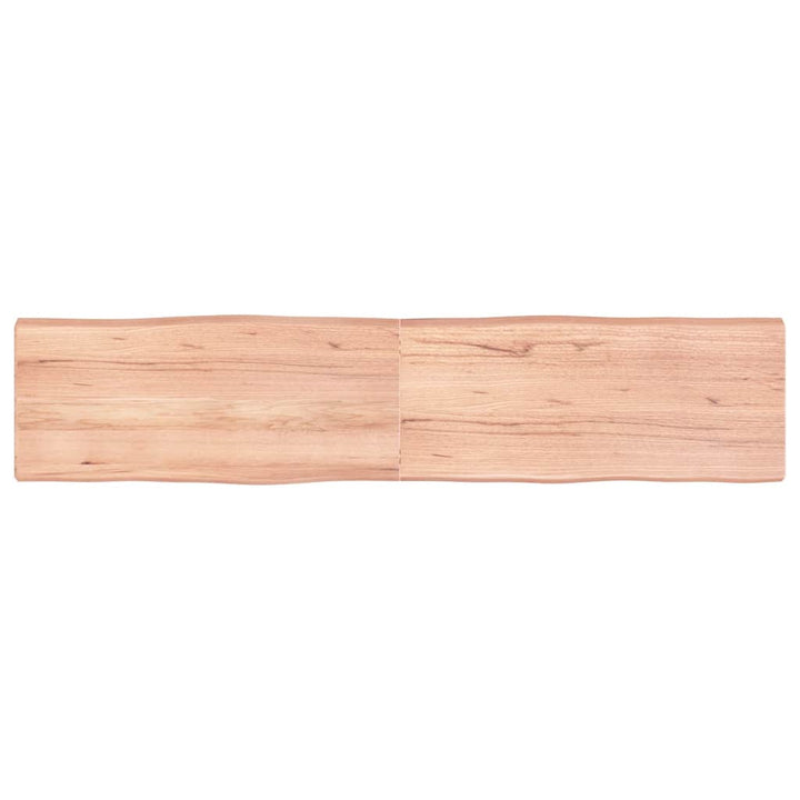 bordplade 180x40x(2-6) cm naturlig kant behandlet træ lysebrun
