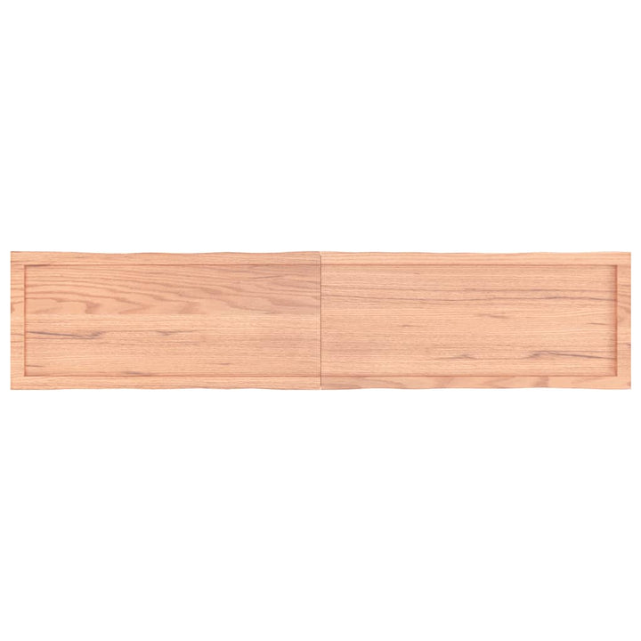 bordplade 180x40x(2-6) cm naturlig kant behandlet træ lysebrun