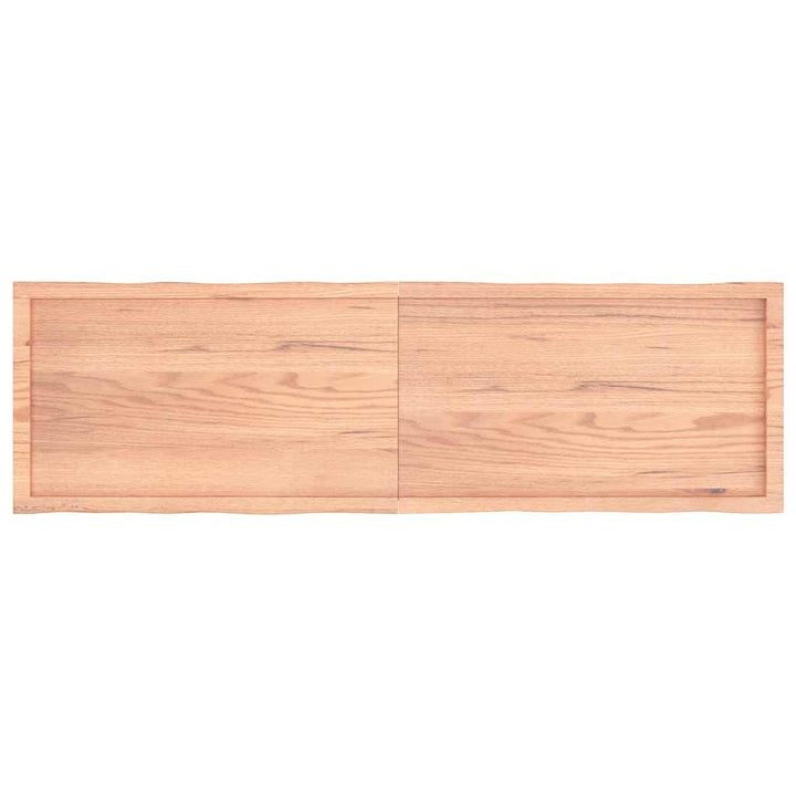 bordplade 180x50x(2-4) cm naturlig kant behandlet træ lysebrun