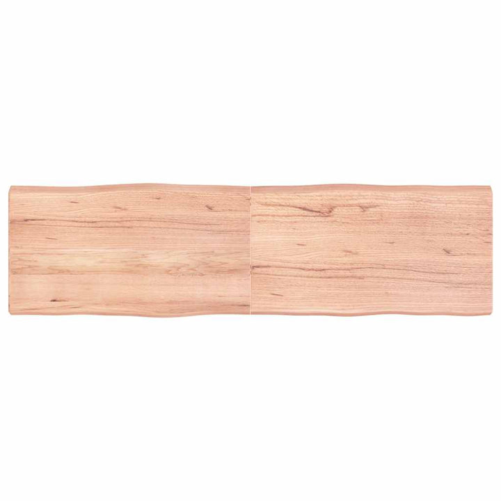 bordplade 180x50x(2-6) cm naturlig kant behandlet træ lysebrun
