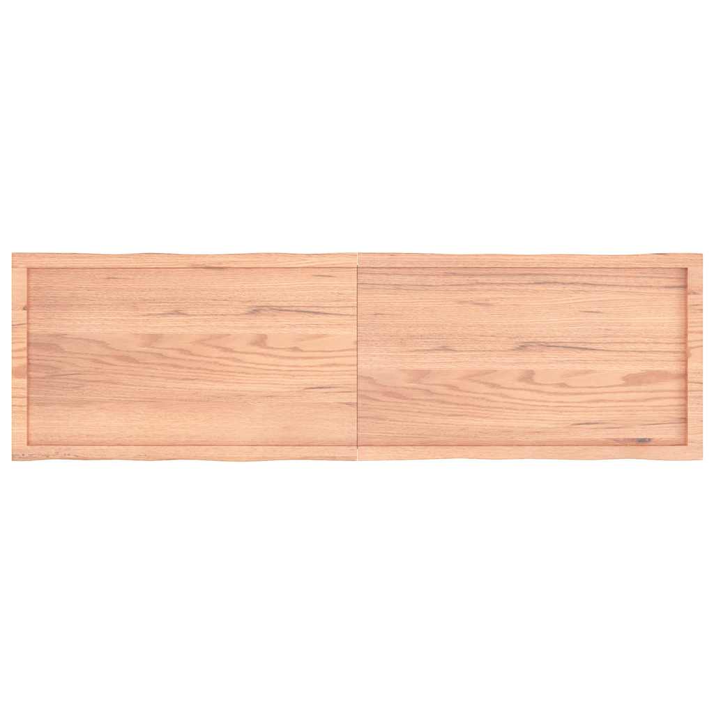 bordplade 180x50x(2-6) cm naturlig kant behandlet træ lysebrun