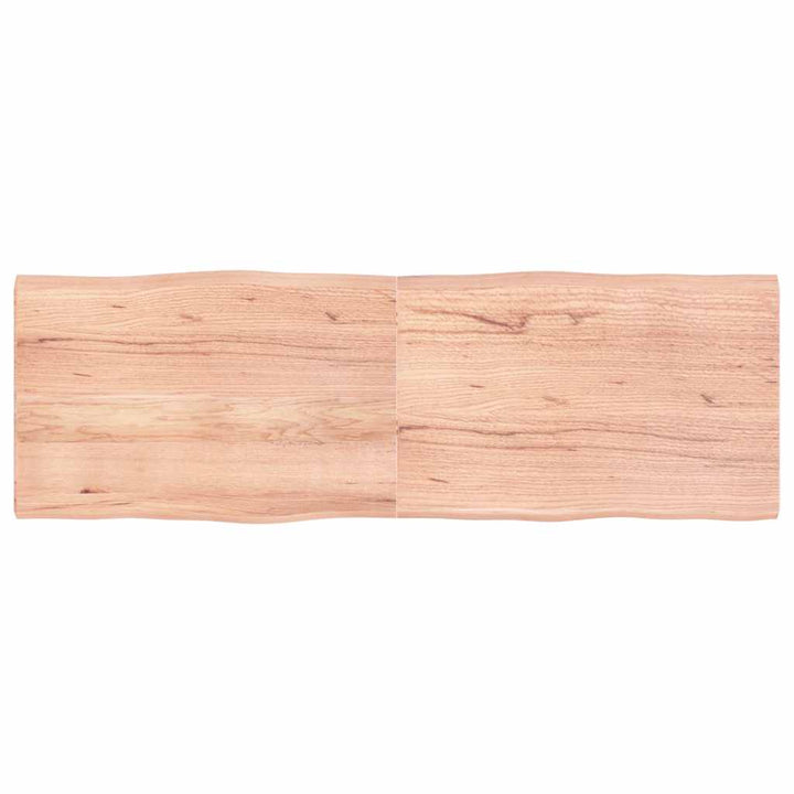 bordplade 180x60x(2-4) cm naturlig kant behandlet træ lysebrun