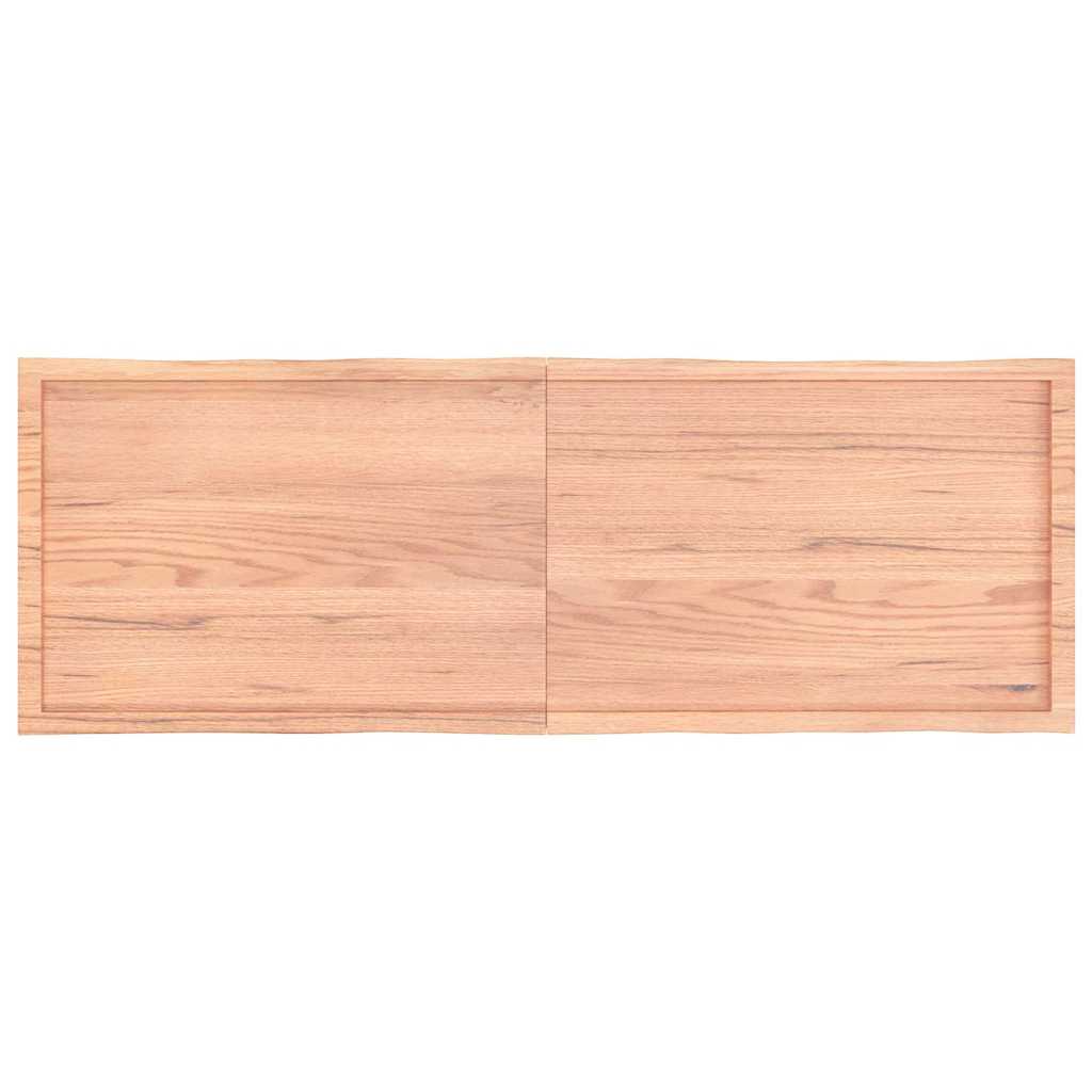 bordplade 180x60x(2-4) cm naturlig kant behandlet træ lysebrun