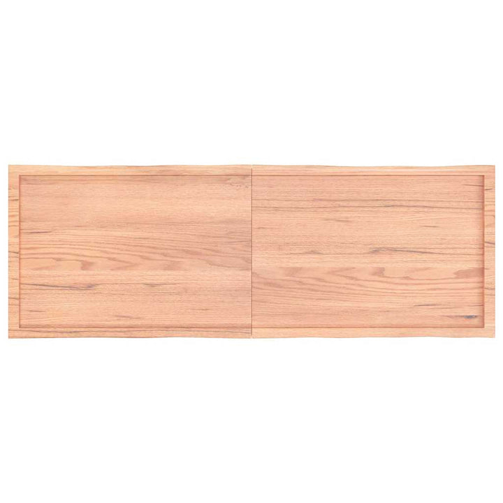 bordplade 180x60x(2-4) cm naturlig kant behandlet træ lysebrun