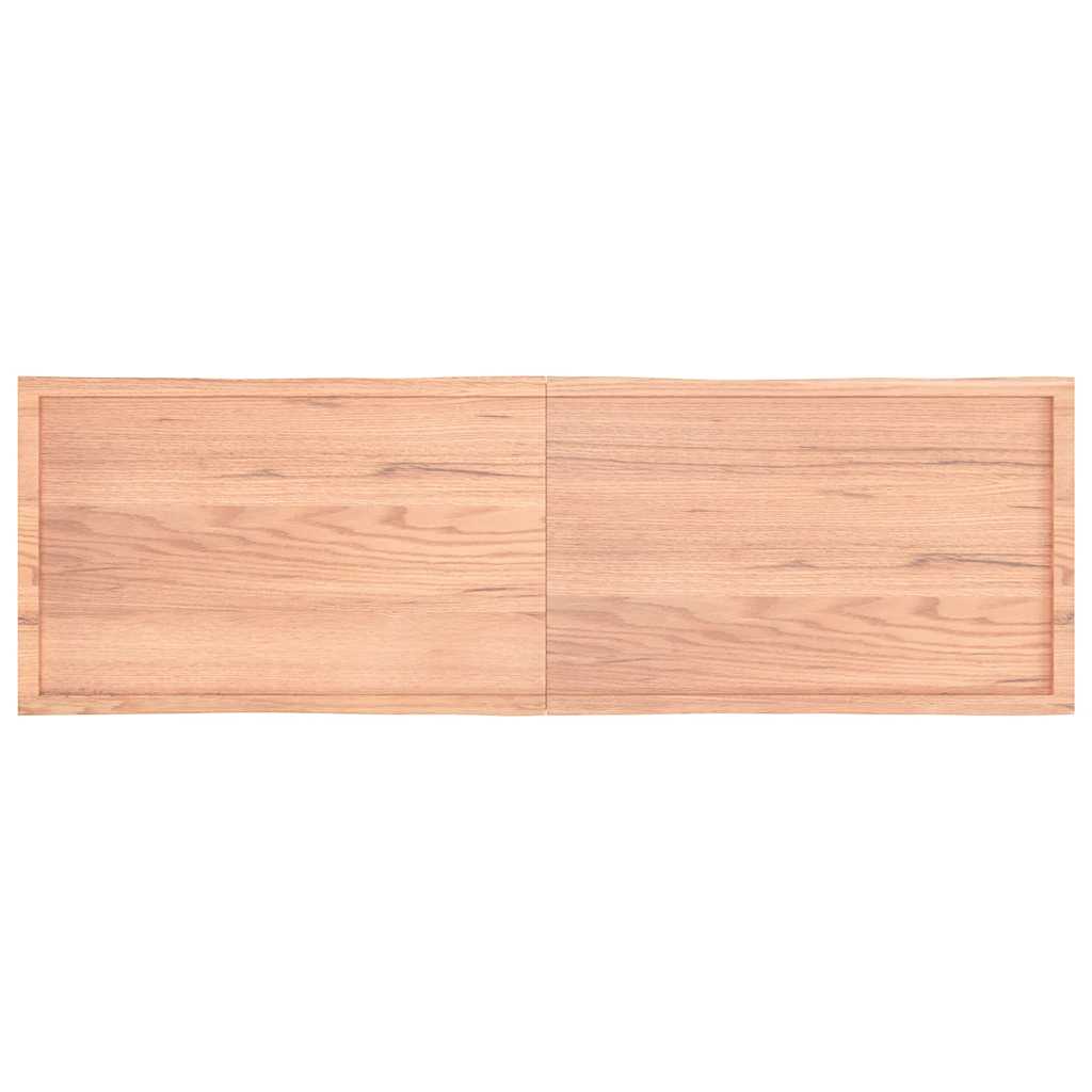 bordplade 200x60x(2-4) cm naturlig kant behandlet træ lysebrun