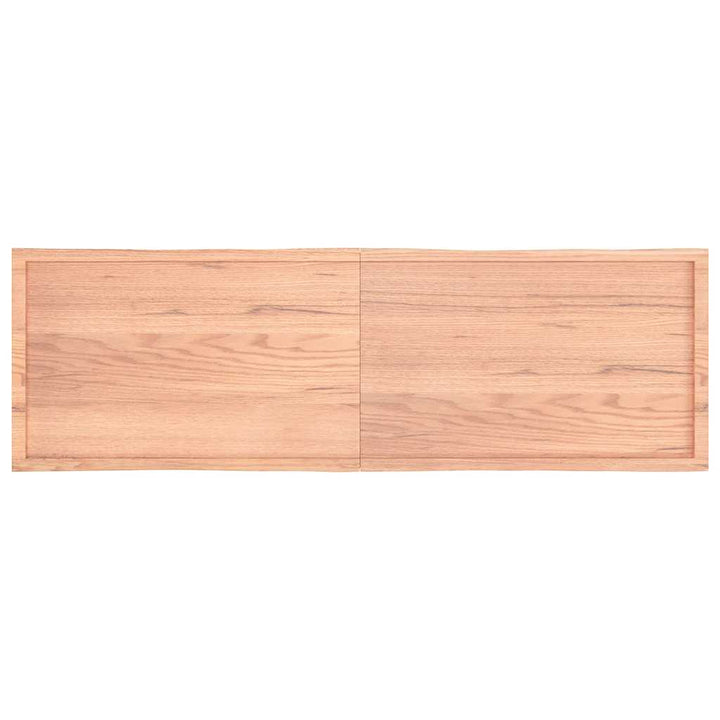 bordplade 200x60x(2-4) cm naturlig kant behandlet træ lysebrun