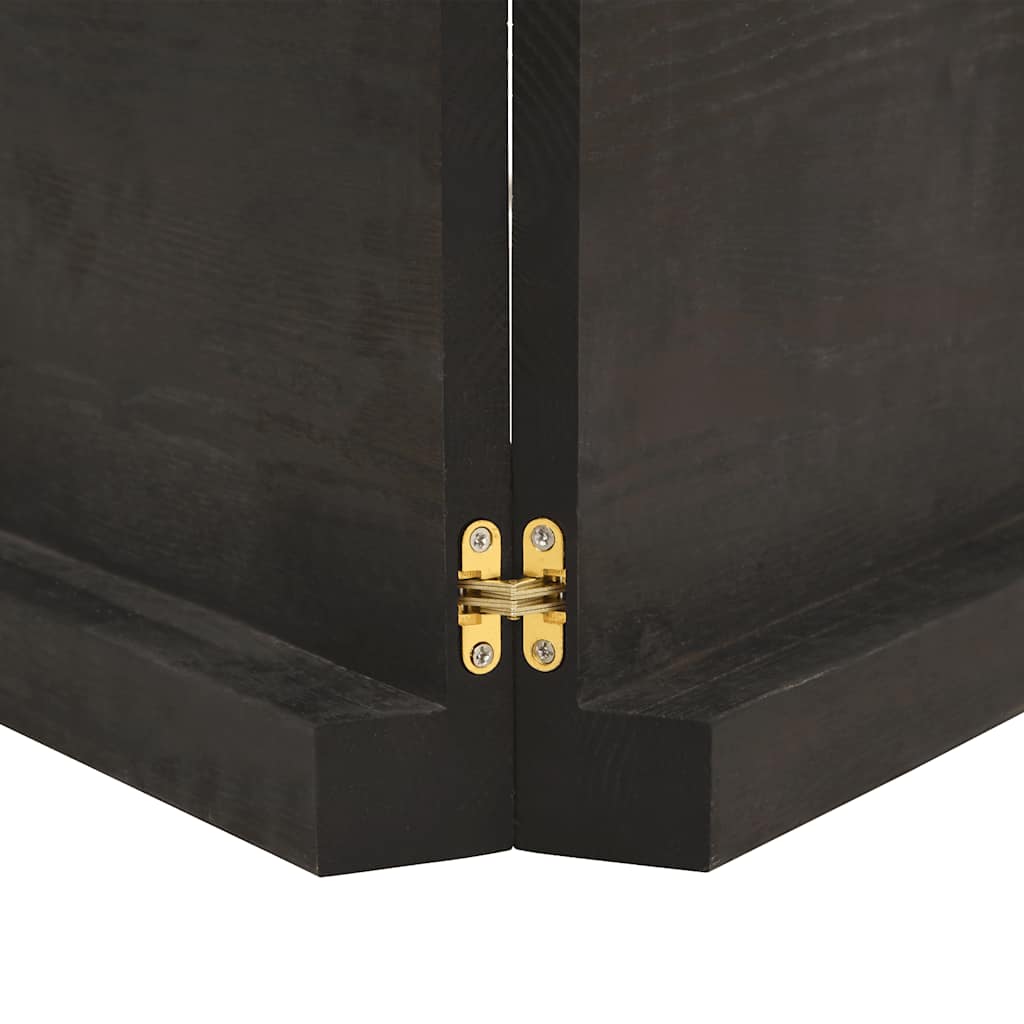 bordplade 120x40x(2-6) cm naturlig kant behandlet træ mørkebrun