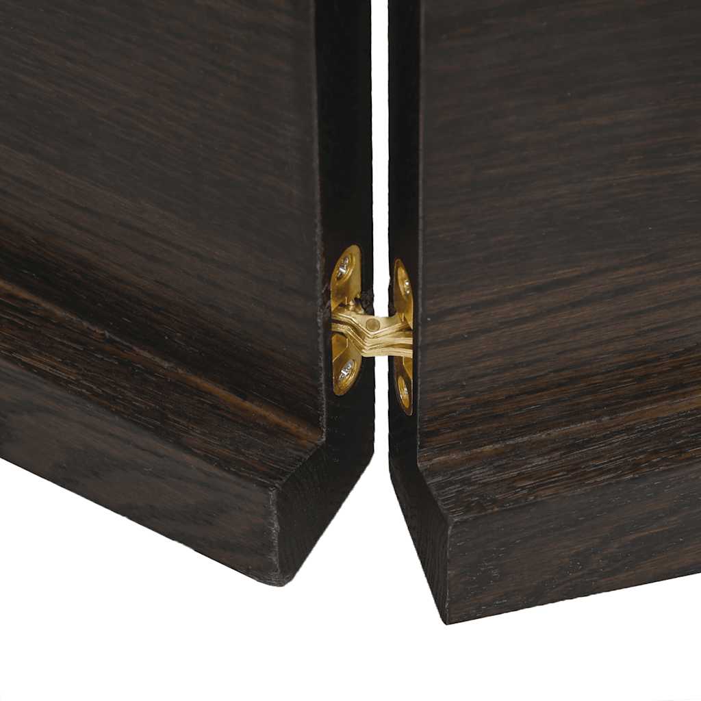 bordplade 200x40x(2-4) cm naturlig kant behandlet træ mørkebrun