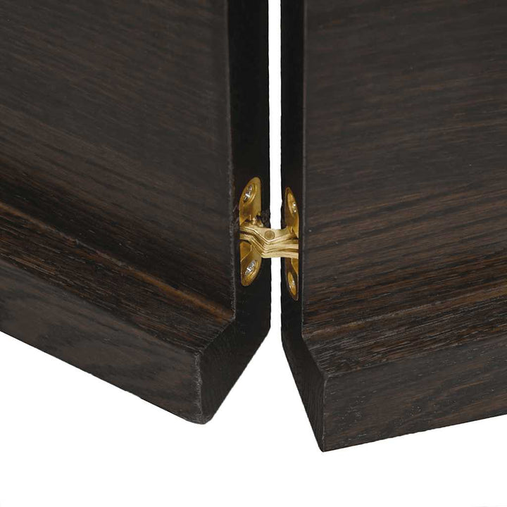 bordplade 200x40x(2-4) cm naturlig kant behandlet træ mørkebrun