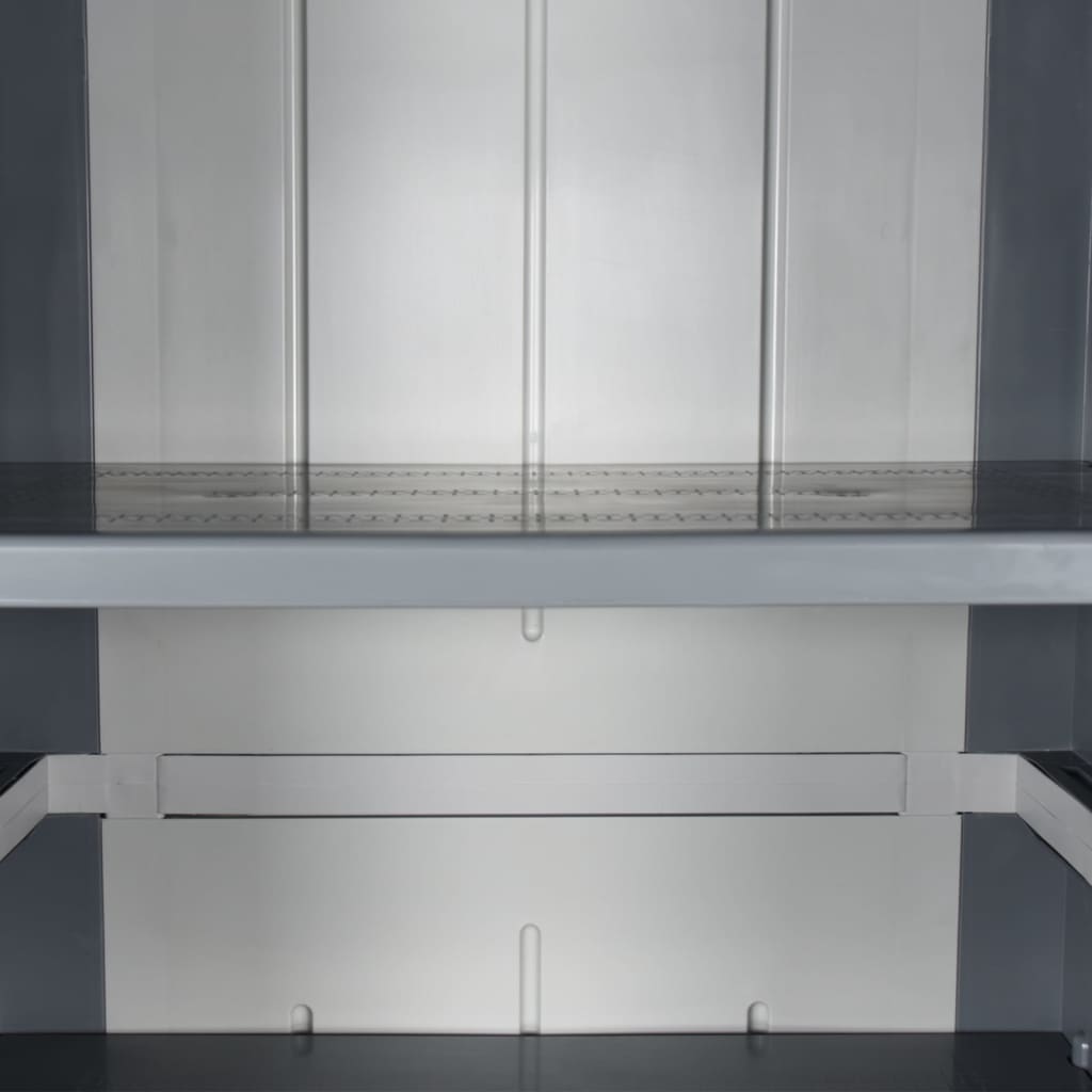 opbevaringsskab til haven 65x45x172 cm polyrattan grå