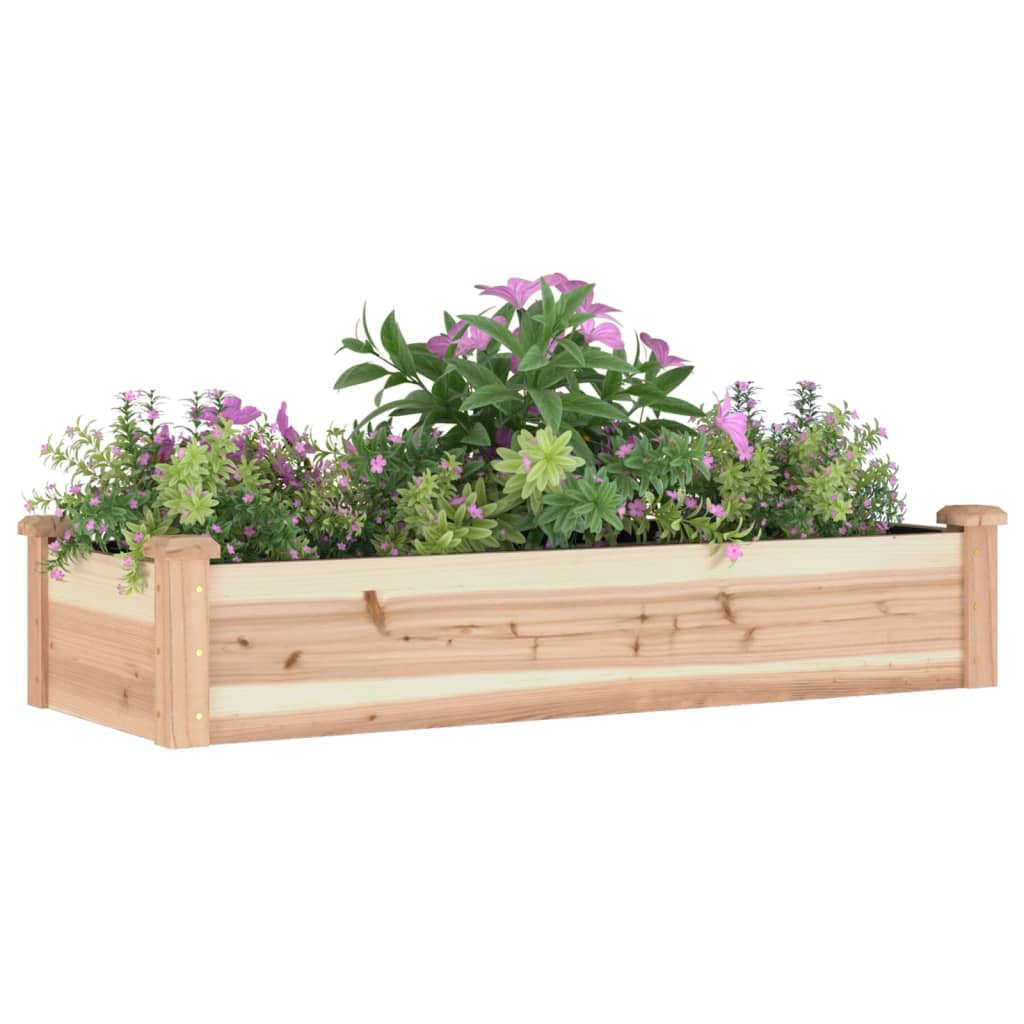højbed med foring 120x45x25 cm massivt fyrretræ