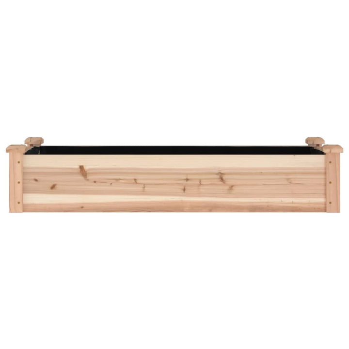 højbed med foring 120x45x25 cm massivt fyrretræ