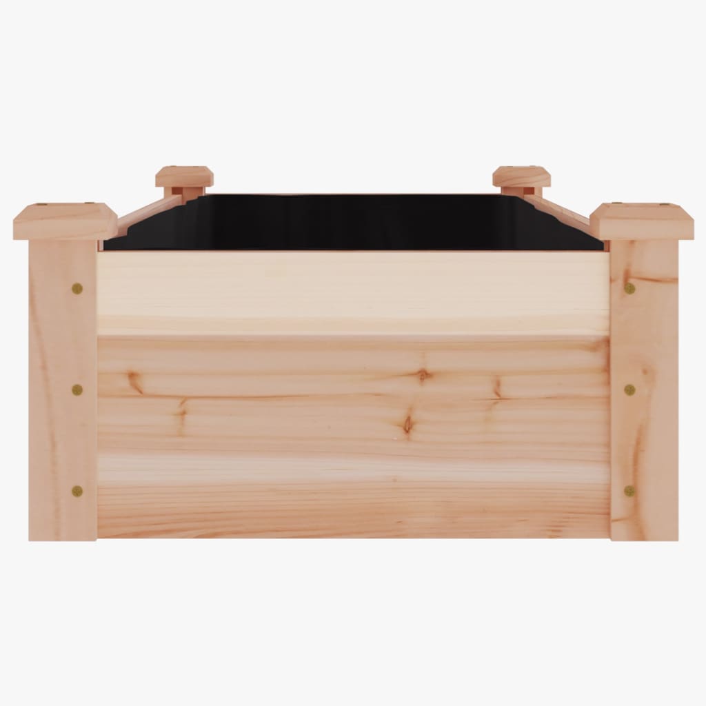 højbed med foring 120x45x25 cm massivt fyrretræ