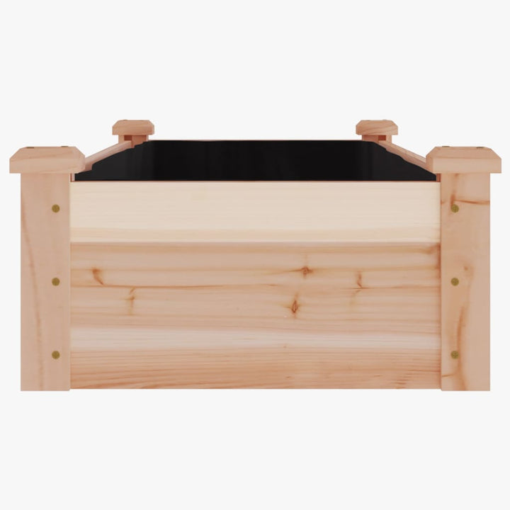 højbed med foring 120x45x25 cm massivt fyrretræ