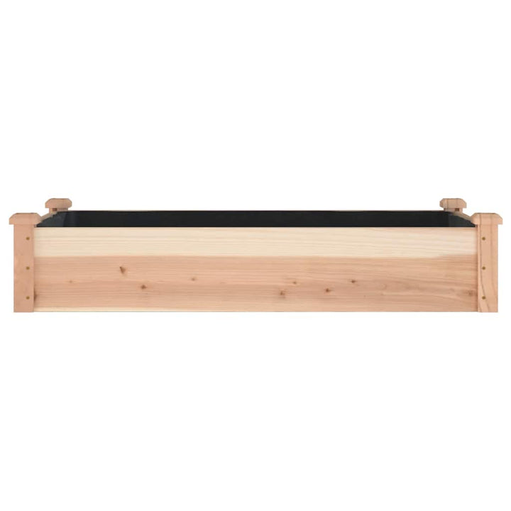 højbed med foring 120x60x25 cm massivt fyrretræ