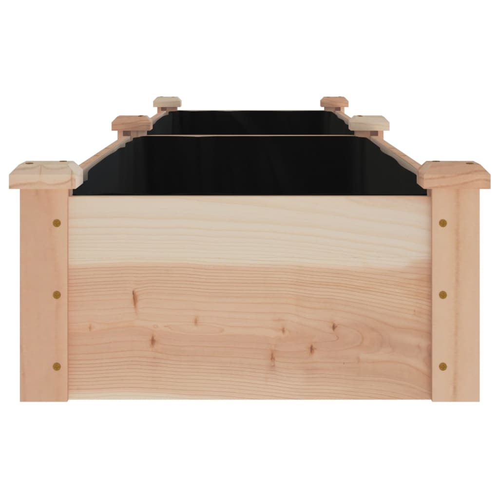 plantekasse med foring 240x45x25 cm massivt fyrretræ
