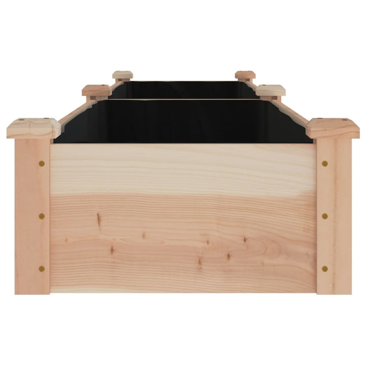 plantekasse med foring 240x45x25 cm massivt fyrretræ