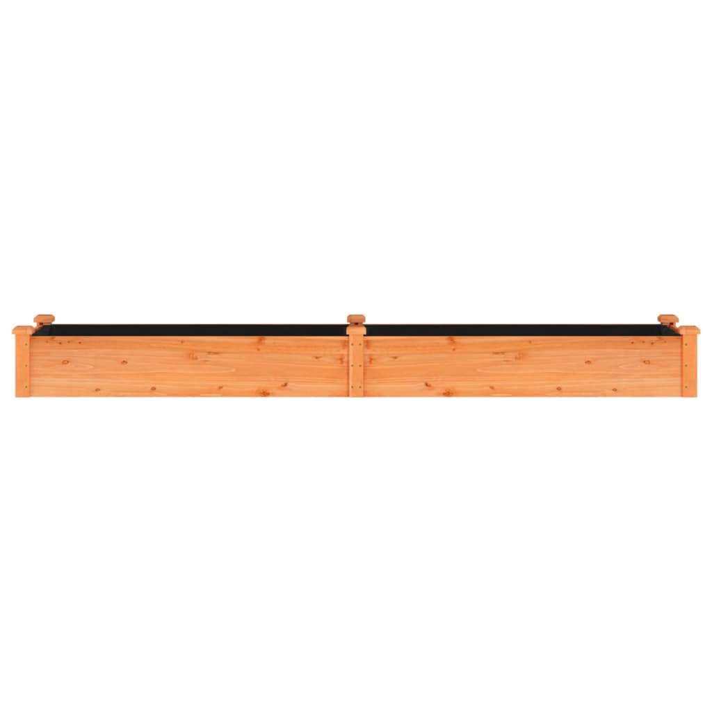 plantekasse med foring 240x45x25 cm massivt fyrretræ brun