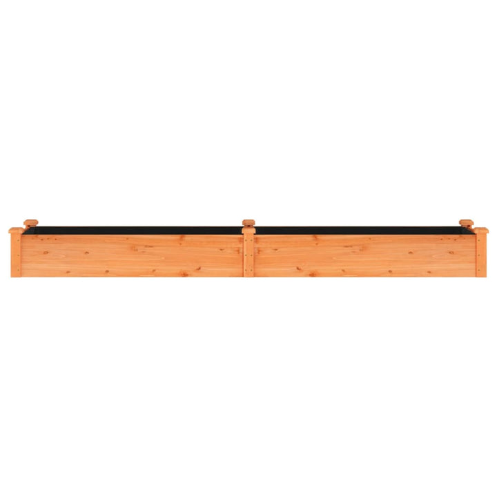 plantekasse med foring 240x45x25 cm massivt fyrretræ brun