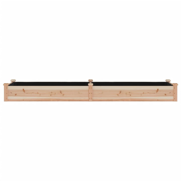 plantekasse med foring 240x60x25 cm massivt fyrretræ